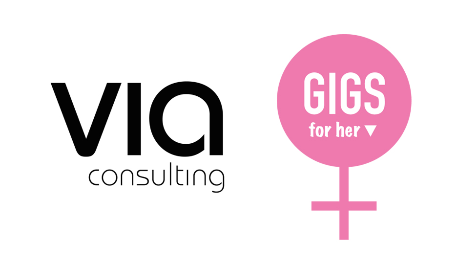 logo Via Consulting och Gigs for her